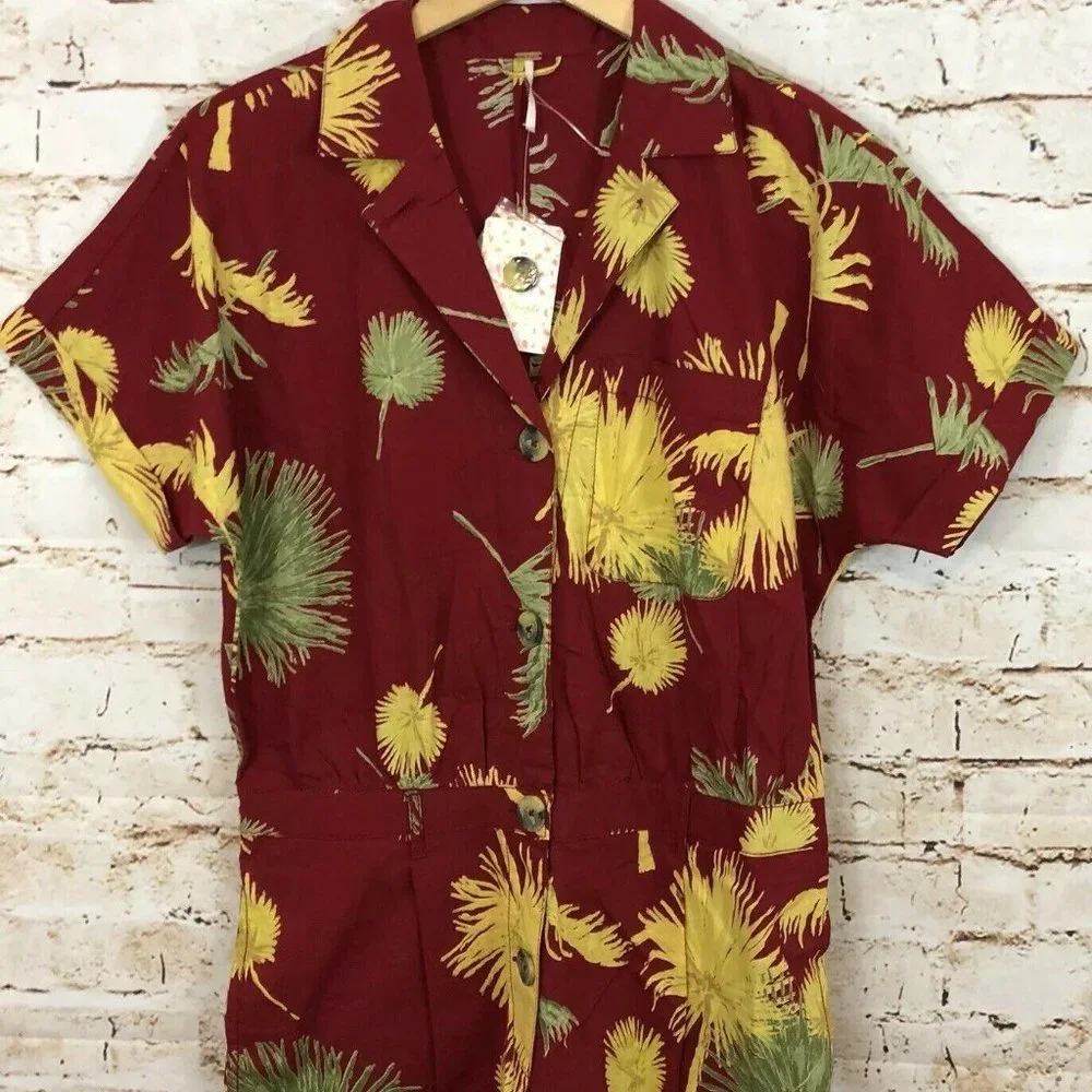 FREE PEOPLE Malibu Romper shorts tropical - Picture 5 of 12